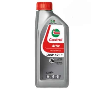 Nhớt Castrol Activ 4T 20W-40 1L cho xe số Nhớt Castrol Activ 4T 20W-40 1L cho xe số