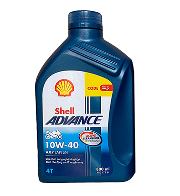 Nhớt Shell Advance AX7 4T 10W-40 800ml cho xe số Nhớt Shell Advance AX7 4T 10W-40 800ml cho xe số